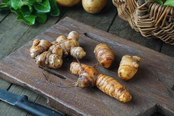 Fresh Turmeric Root Used in Traditional Cooking and Natural Herbal Remedies