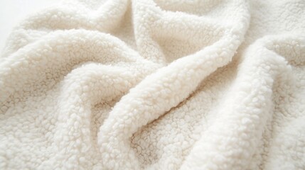 白のもこもこの暖かい布の背景素材