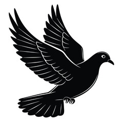 High Quality Pigeon Silhouette Image