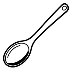 Plastic Spoon with Tan Handle for Kitchen and Baby Feeding