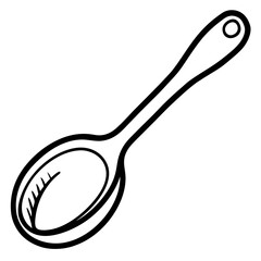 Plastic Spoon with Tan Handle for Kitchen and Baby Feeding
