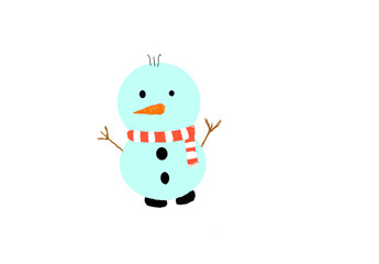 snowman on white background