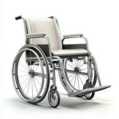 Fototapeta premium Realistic and Modern Wheelchair for Healthcare Facilities and Personal Use with Comfortable Seating and Durable Design