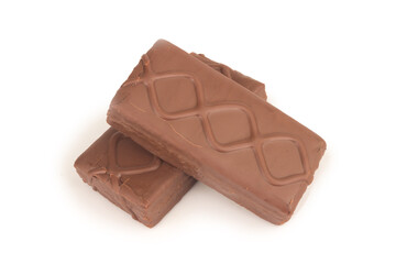 Chocolate bar isolated on white background