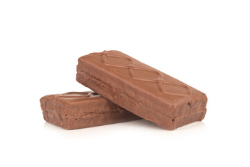 Chocolate bar isolated on white background