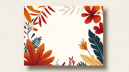 Autumnal Floral Border