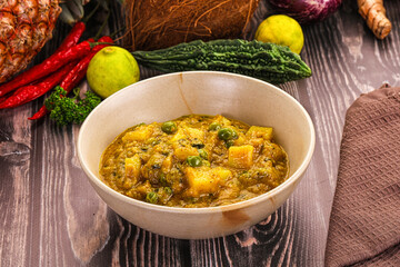 Aloo masala with green peas