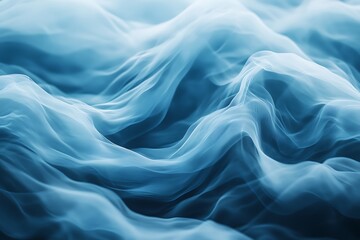 Obraz premium Abstract Blue Flowing Fabric Design