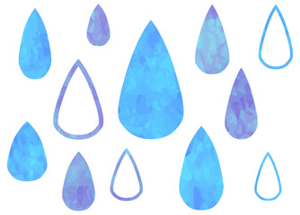 雨の雫のイラスト ベクター素材