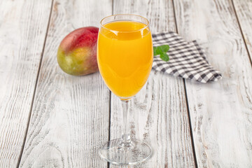 Sweet cold tropical mango juice