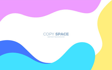 Colorful fluid shape background design. Minimalist curve banner. Simple and modern background for poster