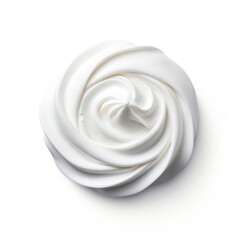 Cream dessert icing swirl.