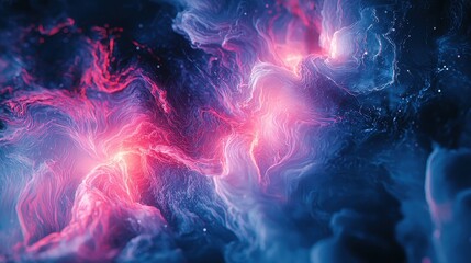 Cosmic swirls abstract art of colorful nebulae in deep space digital artwork vibrant environment