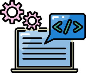 Information and communication technology subject line icon