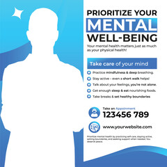 Modern Mental Health Awareness Social Media Template