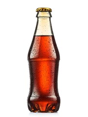 Cold Brown Soda Bottle  Refreshing Drink  Glass Bottle