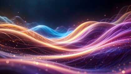 Obraz premium Energy Pulse Waves Abstract Fractal Background