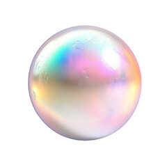 Iridescent Pearl Sphere Abstract Art Cosmic Orb,