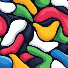 Obraz premium A stunning colorful pattern displaying a rich variety of hues and shapes that captures the eye and sparks joy seamless pattern