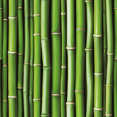 Fototapeta premium Vibrant green bamboo plant with thick stalks and lush leaves showcasing natural beauty in a tropical environment seamless pattern
