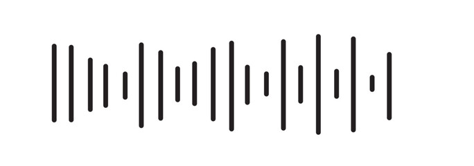 Audio waves icon. Voice message and sound representation