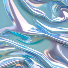 chrome abstract background with waves