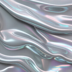 Fototapeta premium chrome abstract background with waves