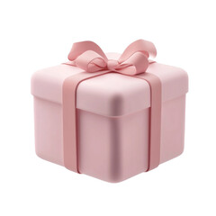 Pink Gift Box with Ribbon Surprise Present Celebration