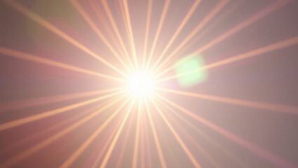 Obraz premium Cinematic Sunburst Flare Overlay Warm Golden Rays
