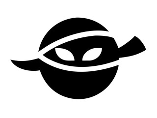 Obraz premium Balck ninja logo Desigen