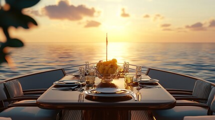 Sunset Yacht Dinner, Ocean View
