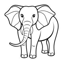 Obraz premium elephant cartoon illustration