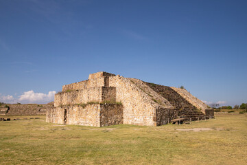 Observatorio building at the ancient archaeological ruins of Monte Alban in the Oaxaca region of...