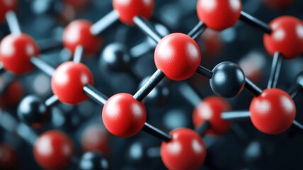 Obraz premium Molecular structure analysis laboratory science image detailed environment close-up view chemistry concept