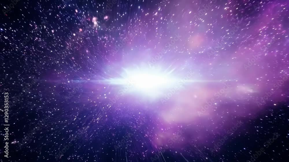 Wall mural witness an awe-inspiring cosmic event set in deep space, showcasing a brilliant explosion with vibra