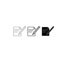 collection of documents with pencil. form vector icon