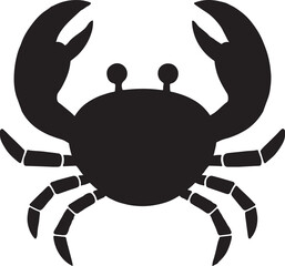 Crab silhouette icon illustration