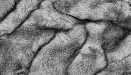 Obraz premium Gray and White Faux Fur Texture Close Up
