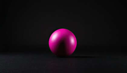 Pink spheres Isolated on black background 3D render
6