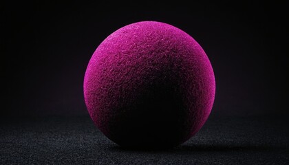 Pink spheres Isolated on black background 3D render
5
