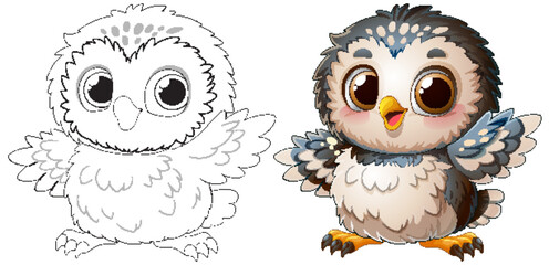 Adorable Baby Owl Illustration