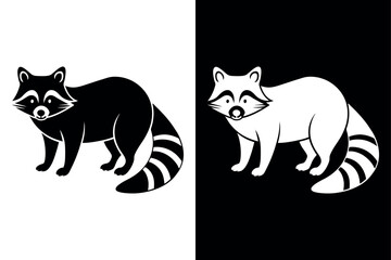 Download Minimalist Raccoon Silhouette Vector Icon.