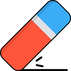 Flat Eraser Illustration