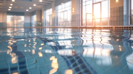 Swimming Pool: A chlorinated body of water, maintained at a regulated temperature, designed for swimming and offering a refreshing and controlled environment.
