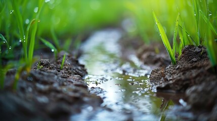 Waterlogged Soil: Soil that has soaked up too much water, becoming dense and difficult to work with, hindering plant growth and creating poor drainage conditions.
