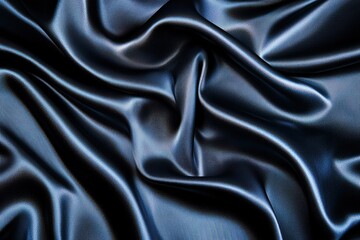 Luxurious Black Satin Fabric Background: Elegant Draped Cloth Texture. Perfect for sophisticated designs, websites, invitations, and branding projects. Showcase your products with this rich, dark, and
