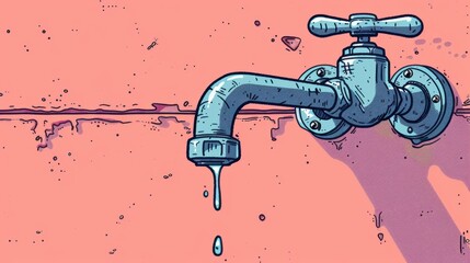 Dripping Faucet: A faucet that slowly leaks water in drops, causing a consistent, annoying sound that often goes unnoticed until it becomes persistent.
