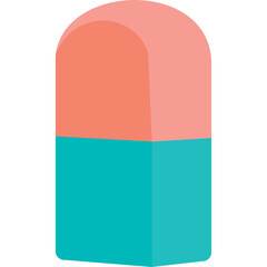 Flat Eraser Illustration