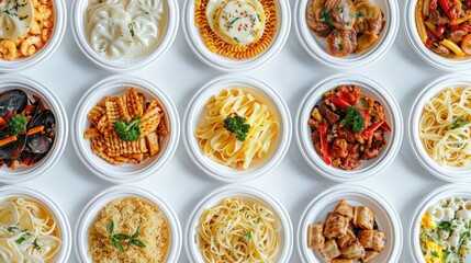 Plates with Compartments: Disposable plates with sections to hold different foods, offering convenience and cleanliness by keeping meals organized and preventing food mixing.
