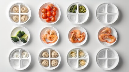 Plates with Compartments: Disposable plates with compartments to separate various food items, making it easy to serve and enjoy meals without mixing ingredients.
